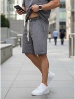 Pánska letná tepláková súprava s potlačou šedá FashionStreet AX0818