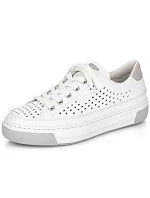 Rieker W RKR642 biele kožené ažurové topánky