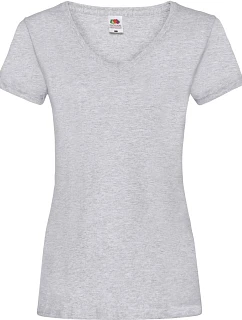 LadyFit Valueweight VNeck T Dámské tričko s výstřihem do V model 22444721 heather grey - Fruit of the Loom