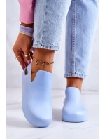 Modne Gumowe Chodaki Niebieskie Meriko