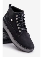 Sznurowane Botki Męskie Big Star OO174559 Hi-Poly System Czarne