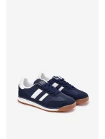 Buty Sportowe Sneakersy Męskie Granatowe Sivara