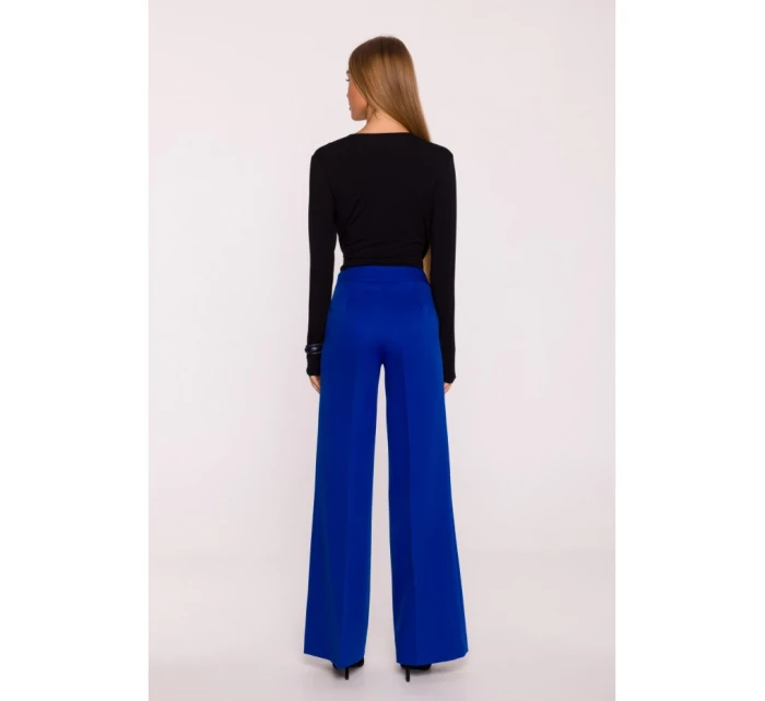 model 21296011 Kalhoty se širokými nohavicemi královská modř - Moe