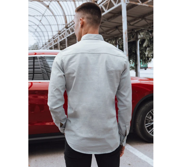 Pánská šedá džínová košile Dstreet model 21977133 - FashionStreet