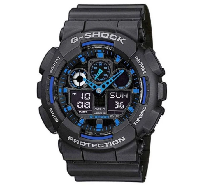 CASIO G-SHOCK Pánske hodinky GA-100-1A2ER + BOX CASIO G-SHOCK Pánske hodinky GA-100-1A2ER + BOX