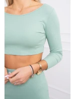 Souprava halenky a sukně tmavě mátová Souprava halenky a sukně tmavě mátová