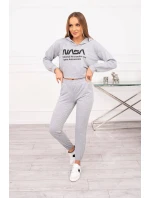 Šedá sada s potlačou