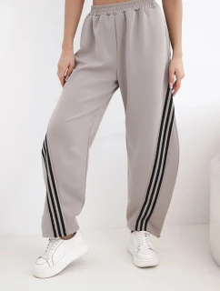 Dámske maslové viskózové nohavice s lampasom fango