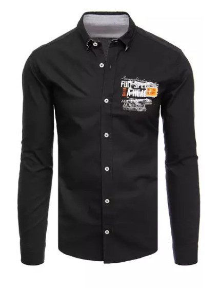 Čierna pánska košeľa Dstreet DX2285