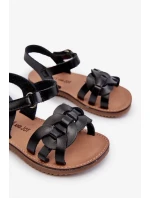 Detské sandále so zapínaním na suchý zips, čierne Marimona Detské sandále so zapínaním na suchý zips, čierne Marimona