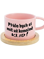 PŘÁLA BYCH SI MÍT UŽ KONEČNĚ KLID! - růžový hrníček makronka 200 ml