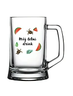 Personalizovaný pohár na pivo s letným mixom