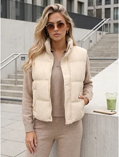 kamizelka damska bez beżowa model 22324225 - FashionStreet