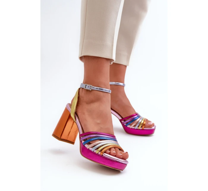 Sandały Damskie Na Słupku D&A CR920 Multikolor