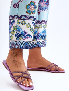 Dámské Klíčky s Proužky a Džety Fialové Leomi