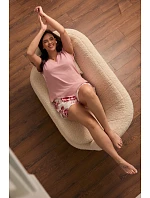 Krátké růžové pyžamo model 22263956 - MEFEMI BY NIPPLEX Krátké růžové pyžamo model 22263956 - MEFEMI BY NIPPLEX