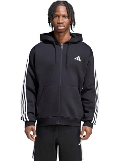 Pánská mikina Essentials 3Stripes Fleece FullZip Hoodie, černá, model 22369277 - ADIDAS