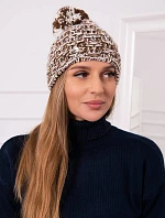 Fleecová čiapka Fiona K275 biela+hnedá