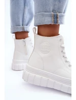Kožené Tenisky Na Zip Big Star Bílé model 21634187 - Big Star Shoes Kožené Tenisky Na Zip Big Star Bílé model 21634187 - Big Star Shoes