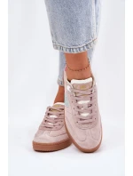 Semišové Sportovní Boty Sneakers Dámské model 21690063 Špinavě Růžové - D.Franklin