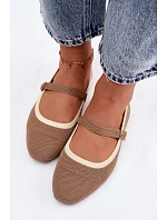Ploché baleríny z materiálu světle hnědé model 22122467 - Boto