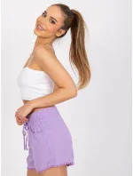 Šortky model 17217096 světle fialová - FPrice Šortky model 17217096 světle fialová - FPrice