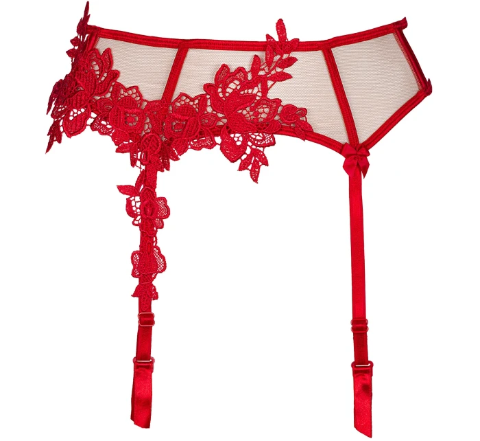 Podväzkový pás V-8862 červený - Axami