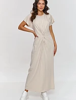 Denné šaty M878 béžové - Makadamia