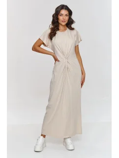 Denné šaty M878 béžové - Makadamia