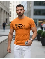 Pánske tričko Life on Wheels orange FashionStreet NX5016R