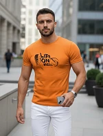 Pánske tričko Life on Wheels orange FashionStreet NX5016R