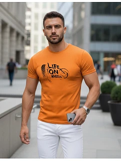 Pánske tričko Life on Wheels orange FashionStreet NX5016R