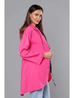 Ružový tenký asymetrický dámsky prehoz cez oblečenie (B8117-83)