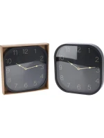 30x30CM ČIERNE VÝBORNÉ DOMÁCE NÁSTENNÉ HODINY