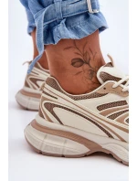 Dámské sportovní šněrovací boty Béžove model 21626276 - Boto