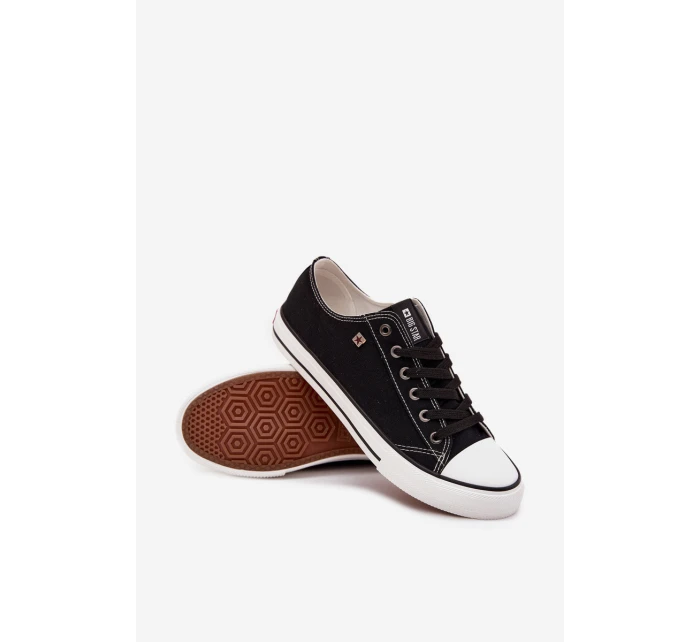 Trampki Męskie Niskie Materiałowe Big Star DD174504 Czarne