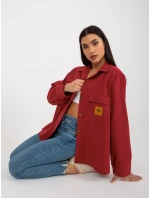 Dámska košeľa LK KS 509164.11 tmavo ružová - FPrice