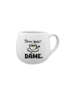 DÁME KAFE? DÁME. - bílý keramický hrníček 300 ml