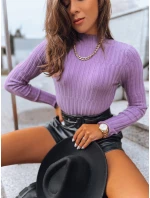 Dámsky sveter s rolákom OASIS fialový FashionStreet MY2242