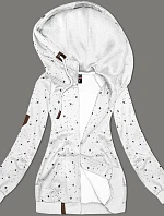 Dámska mikina s kapucňou Stars light grey (2305)