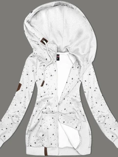 Světle šedá dámská mikina s kapucí a se vzorem model 21308812 - 6&8 Fashion