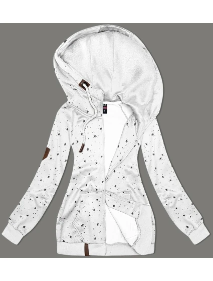 Dámska mikina s kapucňou Stars light grey (2305)