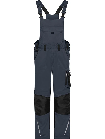 Daiber JN 1833 (94-110) Pracovné nohavice s náprsenkou – Strong 02.133L carbon/black
