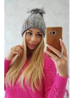 Fleecová kockovaná čiapka K226 tmavo šedá