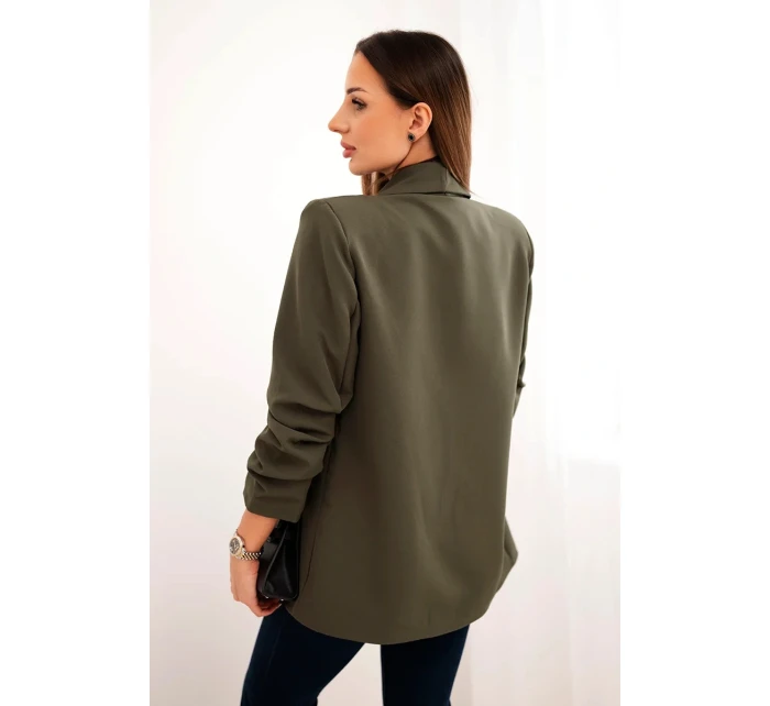 Bunda s klopou elegantní khaki