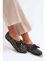 Skórzane Baleriny Z Kokardą Laura Messi 2921 Czarne Skórzane Baleriny Z Kokardą Laura Messi 2921 Czarne