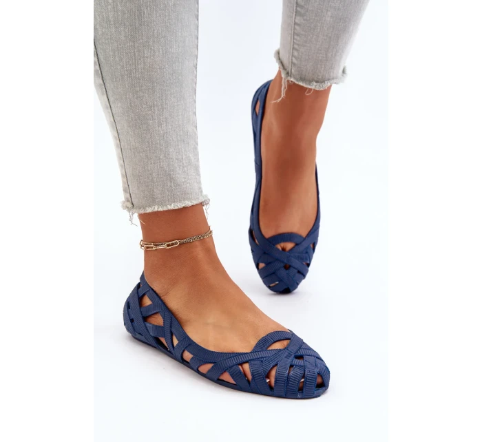 Dámske gumové baleríny Navy Blue Salam