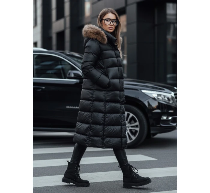 Dámská prošívaná zimní bunda s kapucí černá Dstreet model 21972168 - FashionStreet