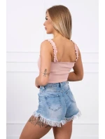 Body bez ramínek tmavě pudrově růžové