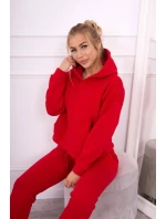 Souprava s podšívkou a zavazováním na červená model 18747973 - K-Fashion Souprava s podšívkou a zavazováním na červená model 18747973 - K-Fashion